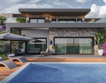 Panoramablick Över Havet Stenvillor I Bodrum Yalikavak 3