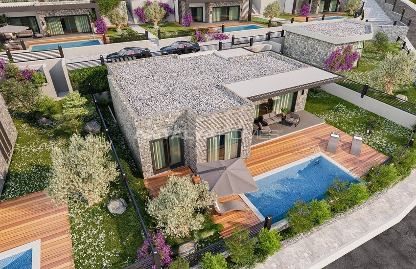 Villas En Pierre Avec Vue Sur Mer À Bodrum Yalikavak 14