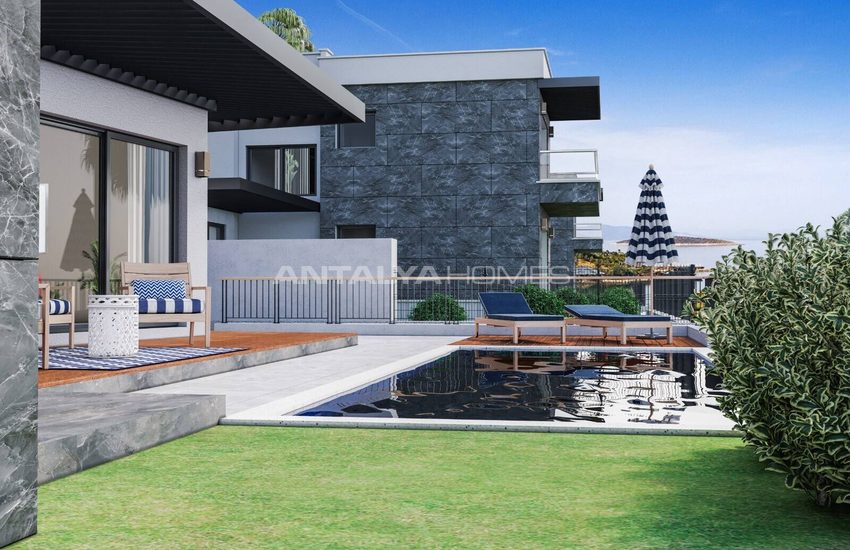 Detached Houses with Panoramic Sea Views in Bodrum Turkey 11