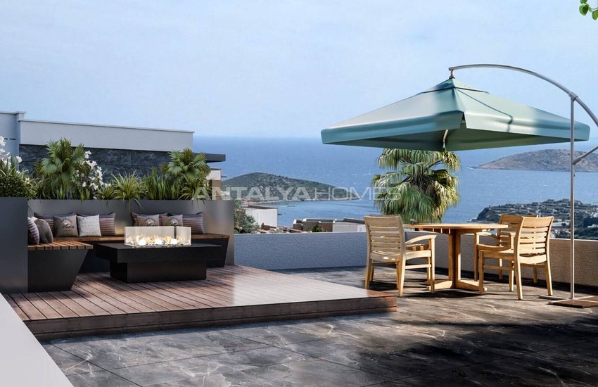 Detached Houses with Panoramic Sea Views in Bodrum Turkey 14