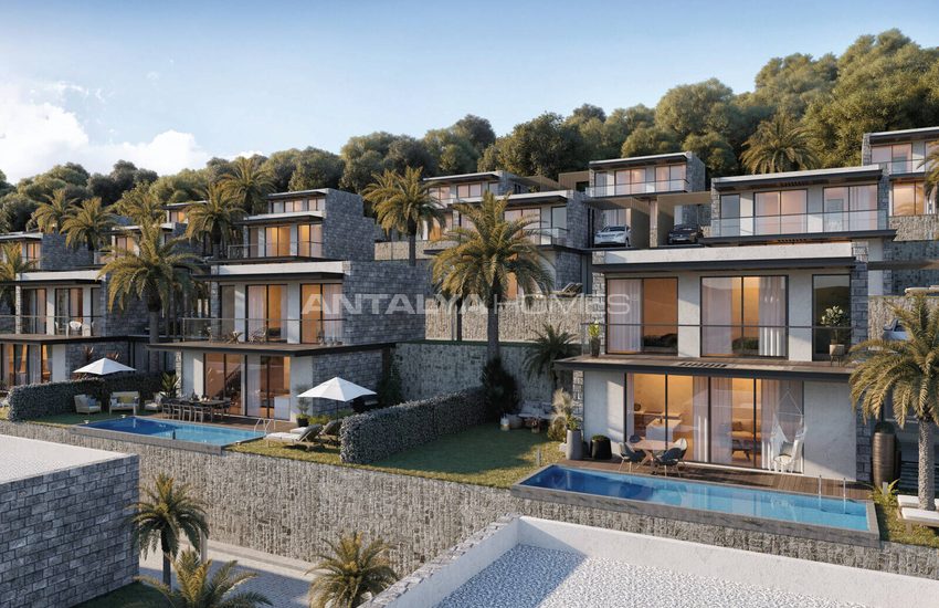 Fristående Villor Med Pool Och Havsutsikt I Bodrum Gumusluk 2