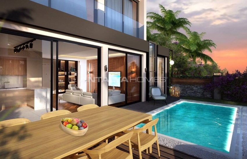 Detached Villas with Private Beach in Mugla Bogazici 1