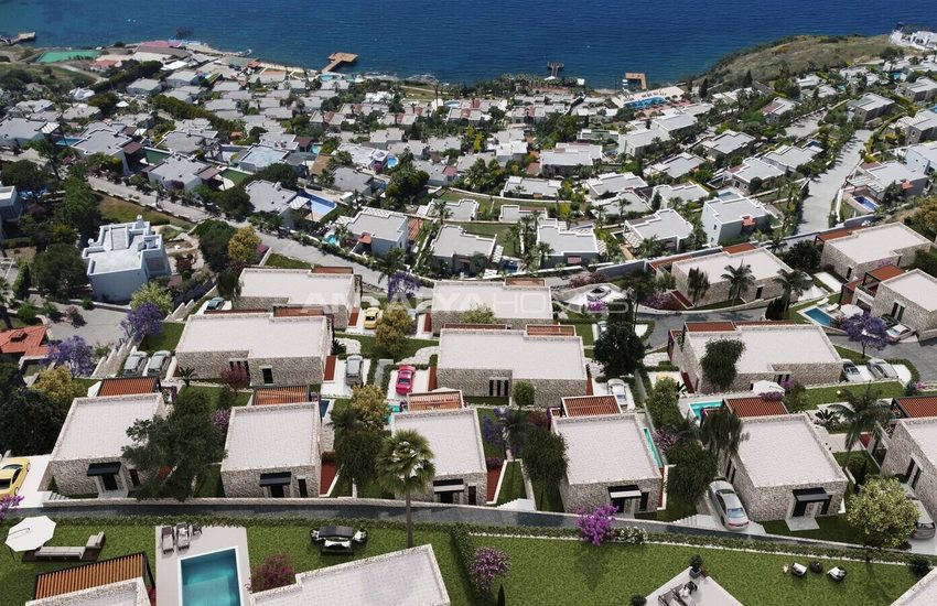 Stone Clad Sea View Detached Villas in Bodrum Yalikavak 18
