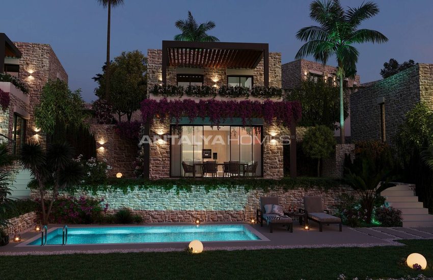 Stone Clad Sea View Detached Villas in Bodrum Yalikavak 11