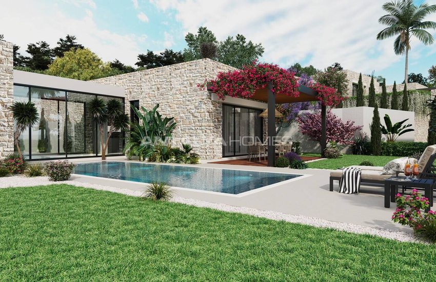 Stone Clad Sea View Detached Villas in Bodrum Yalikavak 10