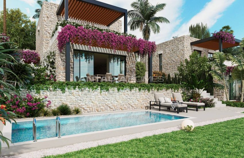 Stone Clad Sea View Detached Villas in Bodrum Yalikavak 4