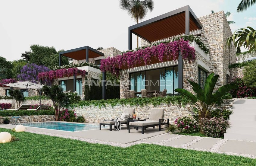 Stone Clad Sea View Detached Villas in Bodrum Yalikavak 3