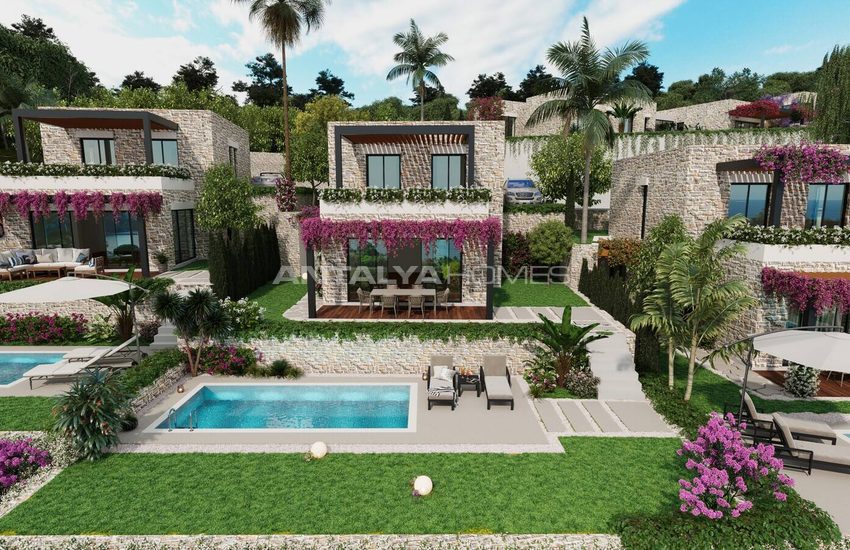 Stone Clad Sea View Detached Villas in Bodrum Yalikavak 6