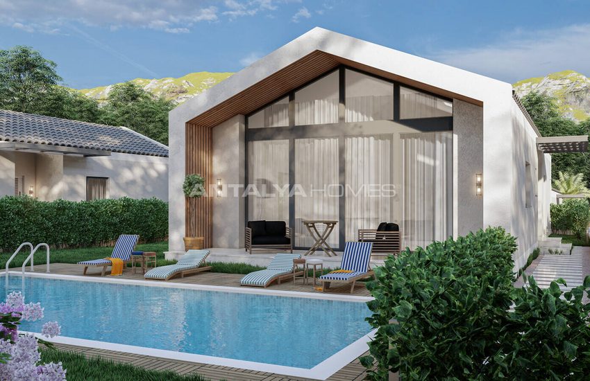 3-bedroom Detached Houses with Pool in Mugla Seydikemer 14