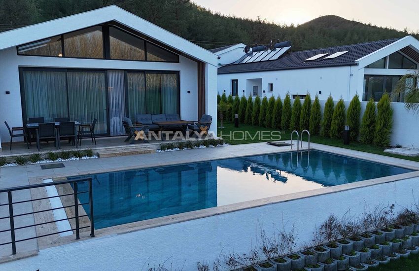 3-bedroom Detached Houses with Pool in Mugla Seydikemer 1