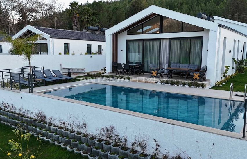 3-bedroom Detached Houses with Pool in Mugla Seydikemer 2