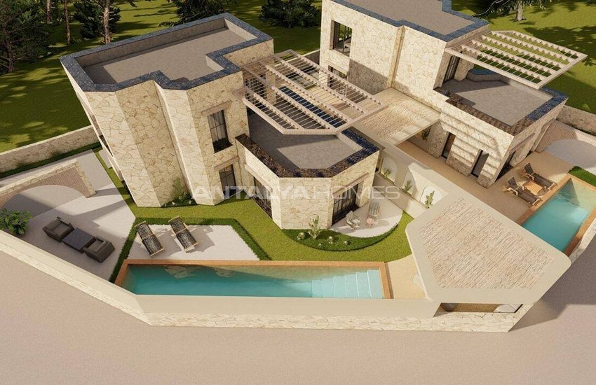 Fristående Hus Med Havsutsikt Och Pool I Bodrum Gumusluk 15