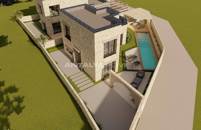 Fristående Hus Med Havsutsikt Och Pool I Bodrum Gumusluk 19