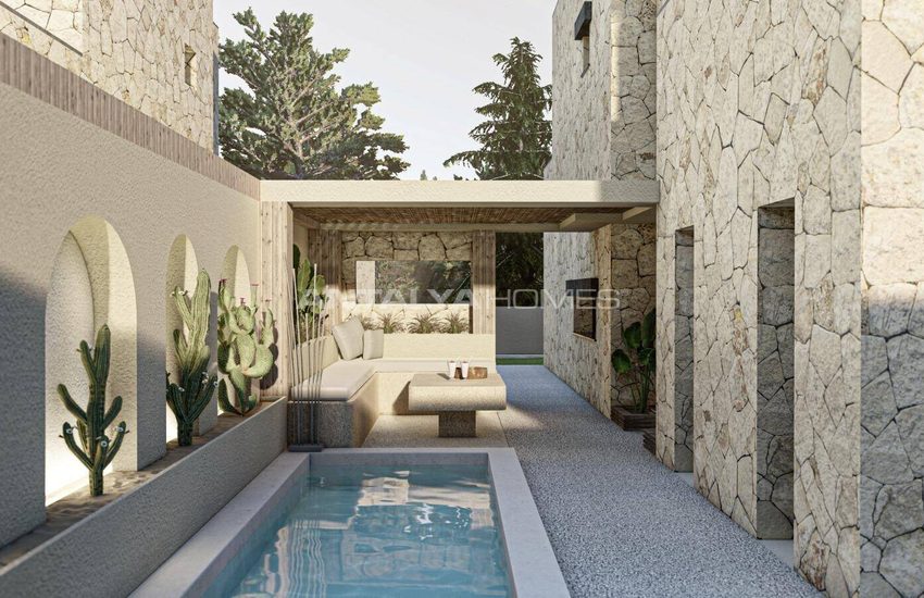Fristående Hus Med Havsutsikt Och Pool I Bodrum Gumusluk 10