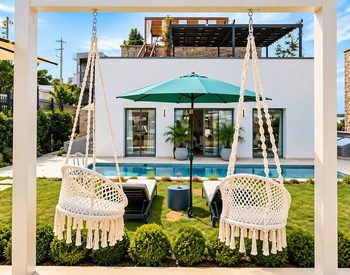 Отдельные виллы на продажу с видом на море в Бодруме, Мугла 3