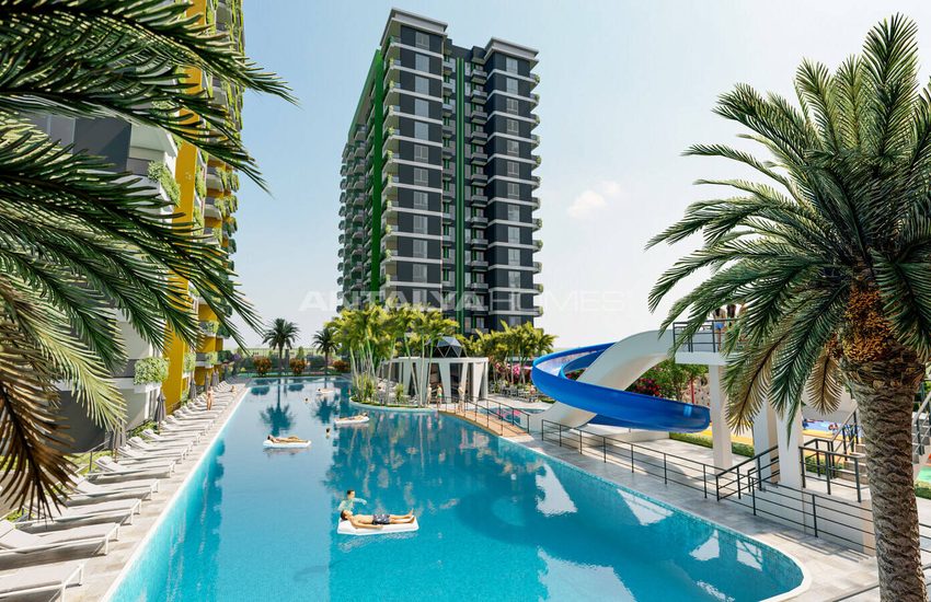 Appartementen In Een Complex Met Waterpark In Mersin Çeşmeli