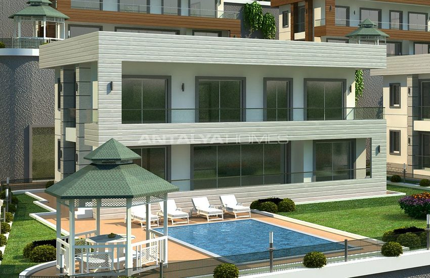Panoramic Sea and Castle View Villas in Alanya Kargicak 7