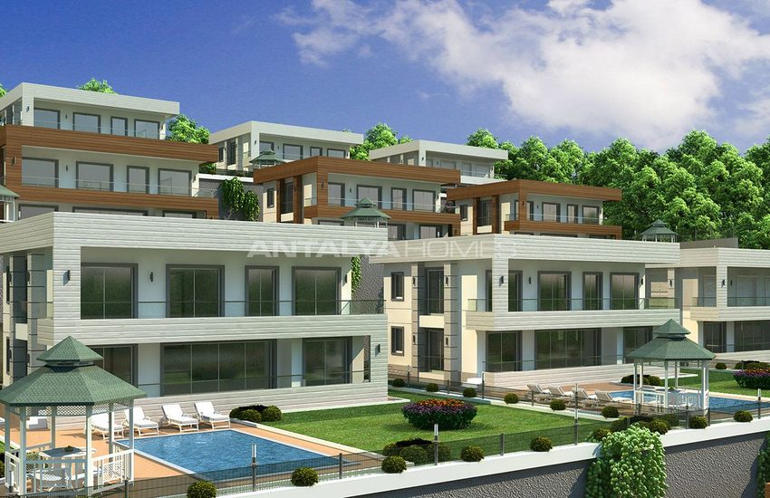 Panoramic Sea and Castle View Villas in Alanya Kargicak 8