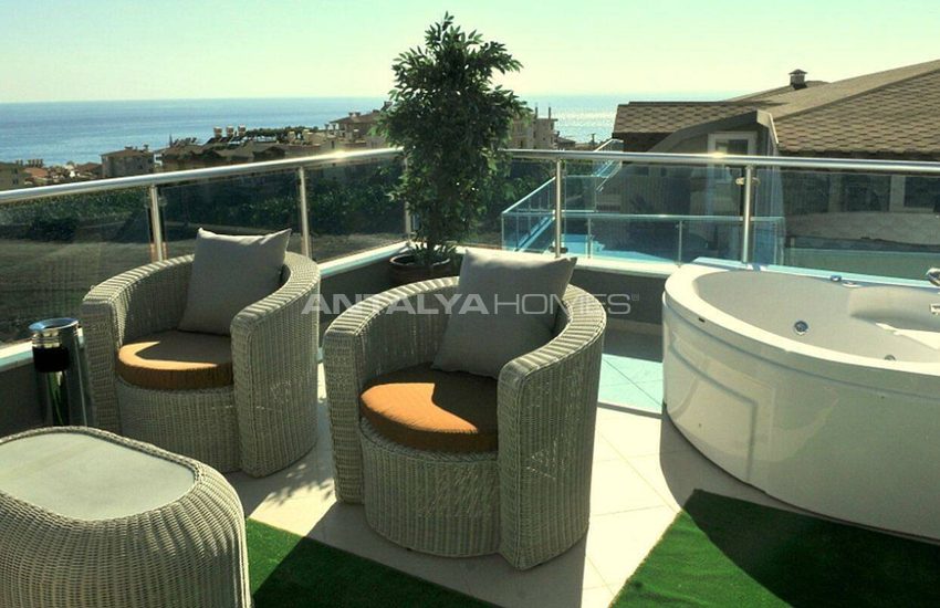 Turnkey Properties with Castle and Sea View in Alanya 30