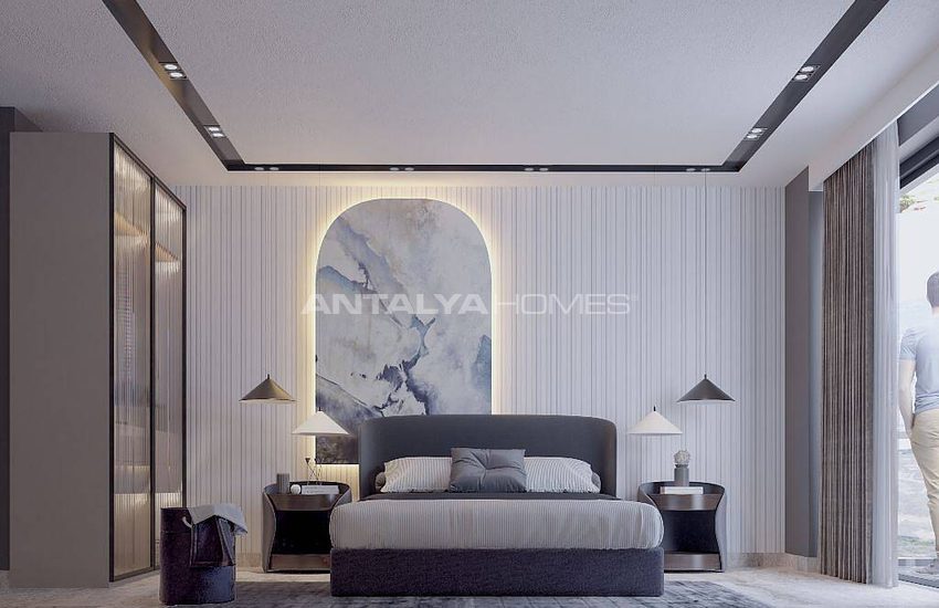 Alanya Merkezde Harika Deniz Manzaralı Villalar 19