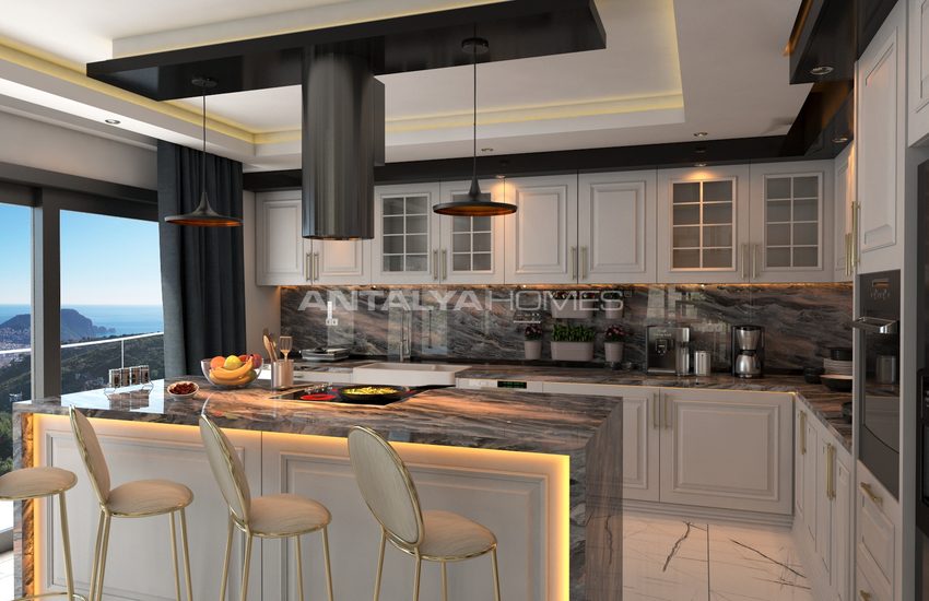 Detached Villa with Sea View and Private Garden in Alanya 14