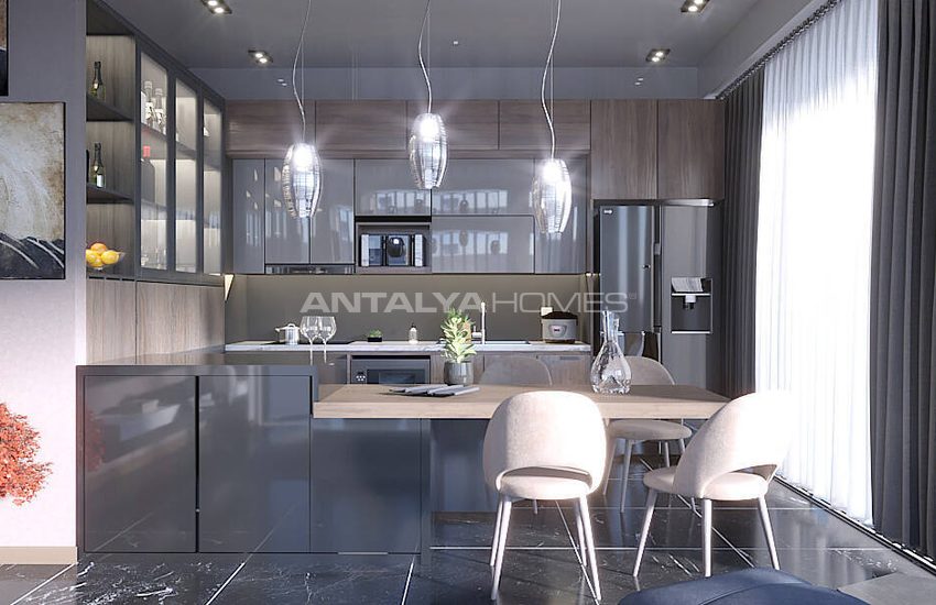 Detached Houses with Sea Views and Pools in Alanya Tepe 20