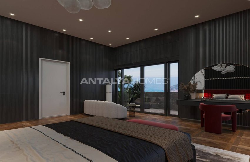 Villas Vue Mer À Vendre Avec Piscine Privée À Alanya Tepe 26
