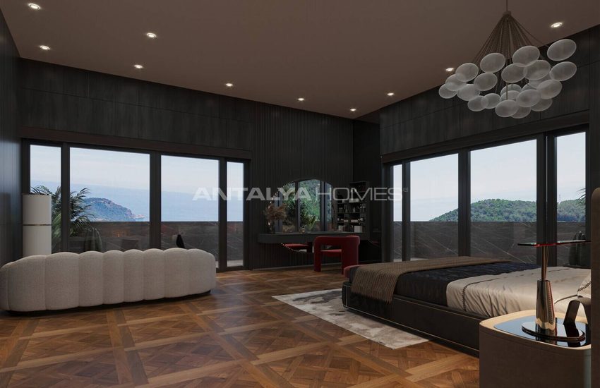Villas Vue Mer À Vendre Avec Piscine Privée À Alanya Tepe 12