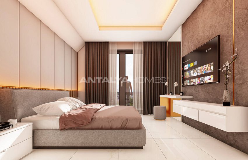 Alanya Payallar'da Denize 350 M Mesafede Şık Müstakil Villalar 12