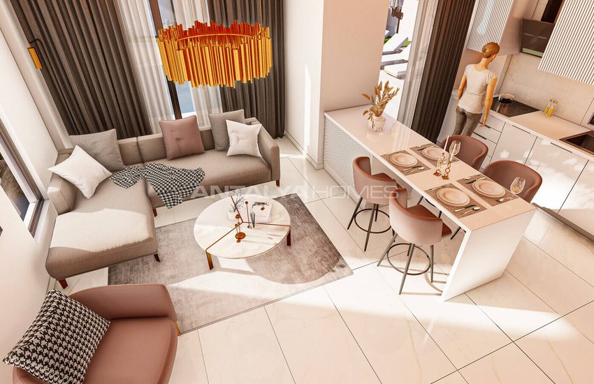 Alanya Payallar'da Denize 350 M Mesafede Şık Müstakil Villalar 8