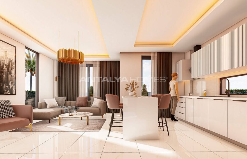 Alanya Payallar'da Denize 350 M Mesafede Şık Müstakil Villalar 9