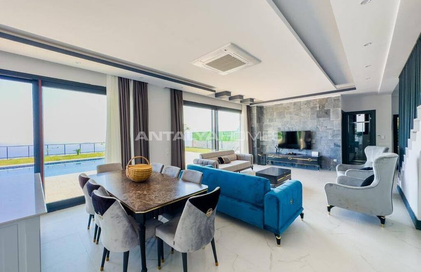 Huizen Met Uitzicht Op Zee En 4 Slaapkamers In Antalya Kalkan 10