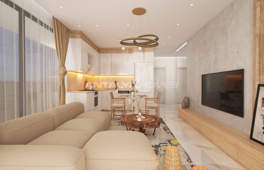 Alanya Oba'da Denize Yakın Sitede Doğa Manzaralı Şık Daireler 35