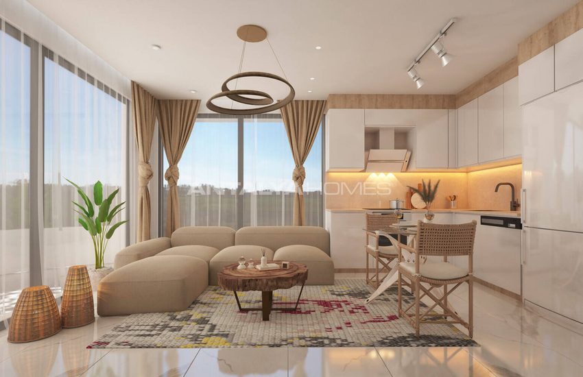 Alanya Oba'da Denize Yakın Sitede Doğa Manzaralı Şık Daireler 34