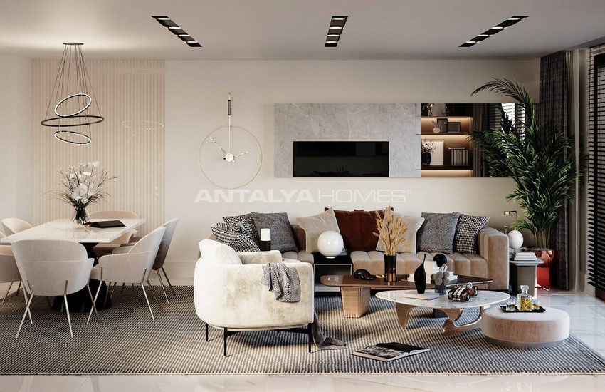 4-bedroom Houses with Pool and Garden in Dosemealti 8