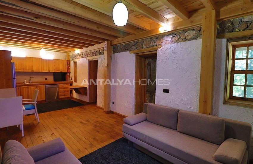 Stone and Wooden Villa with Clear Sea View in Fethiye Faralya 11