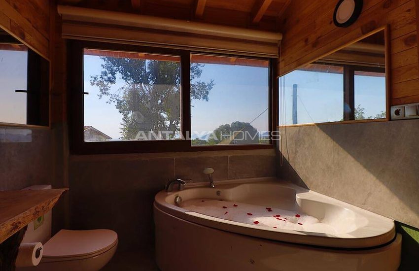 Stone and Wooden Villa with Clear Sea View in Fethiye Faralya 21
