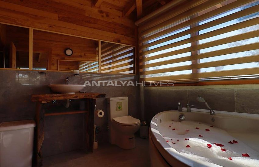 Stone and Wooden Villa with Clear Sea View in Fethiye Faralya 22