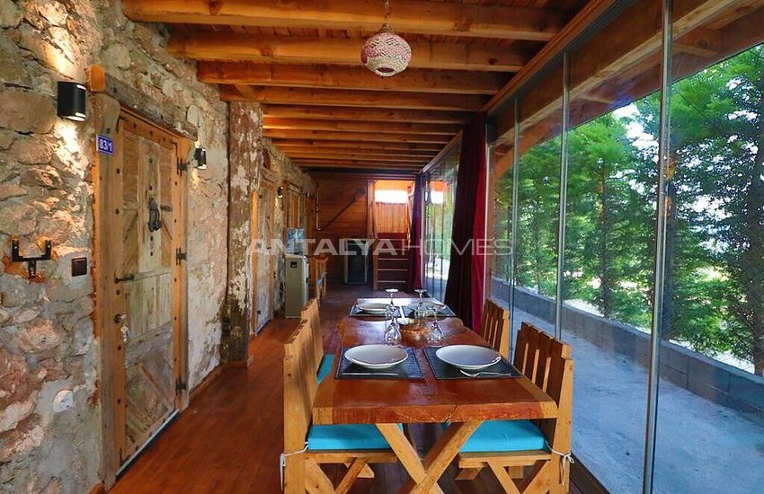 Stone and Wooden Villa with Clear Sea View in Fethiye Faralya 14