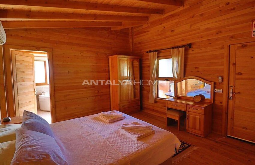 Stone and Wooden Villa with Clear Sea View in Fethiye Faralya 16