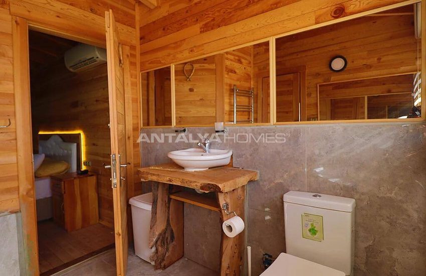 Stone and Wooden Villa with Clear Sea View in Fethiye Faralya 19