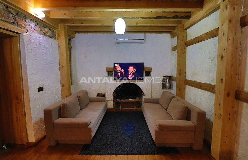 Stone and Wooden Villa with Clear Sea View in Fethiye Faralya 10
