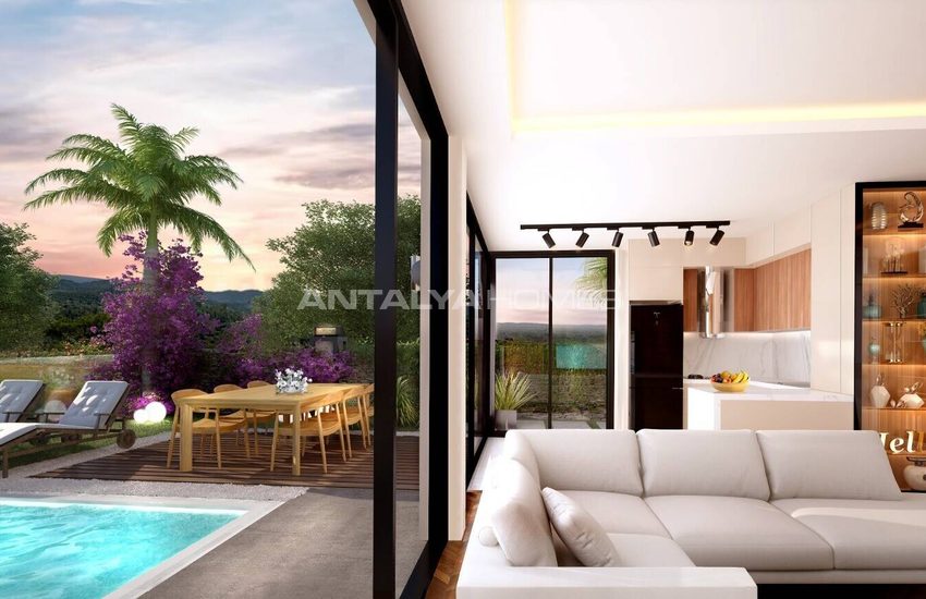 Detached Villas with Private Beach in Mugla Bogazici 13