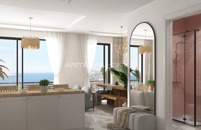 Wohnungen In Einem Neuen Projekt Mit Privaten Pools In Bodrum Mugla 23
