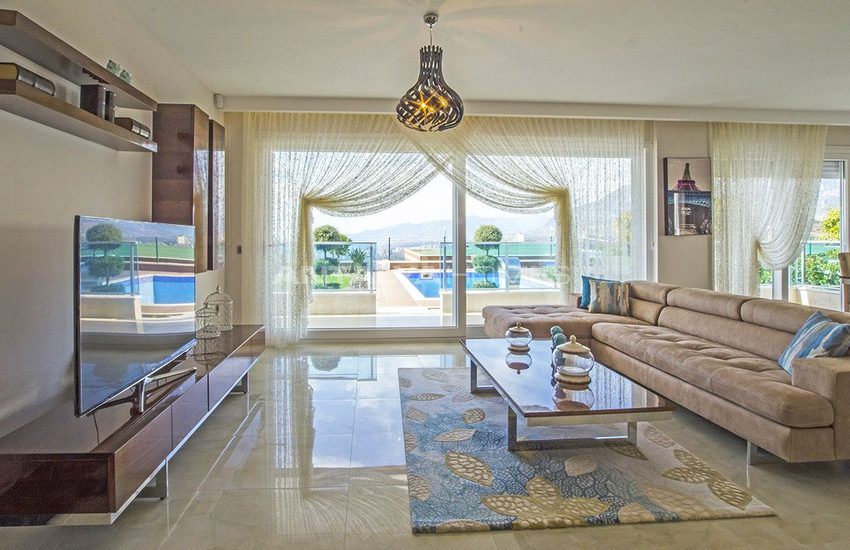 Panoramic Sea and Castle View Villas in Alanya Kargicak 12