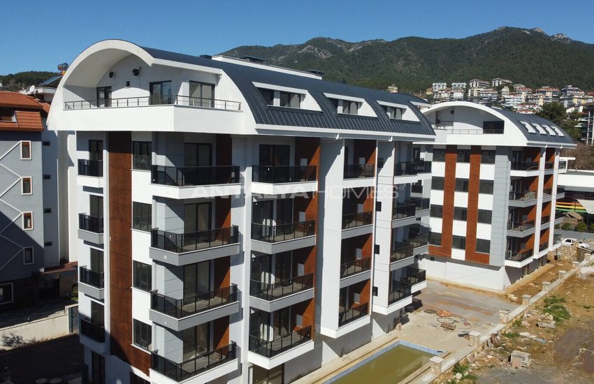 Real Estate in a Complex with Swimming Pool in Alanya Oba 16