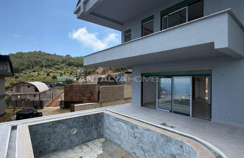 Villas Vue Mer À Vendre Avec Piscine Privée À Alanya Tepe 39