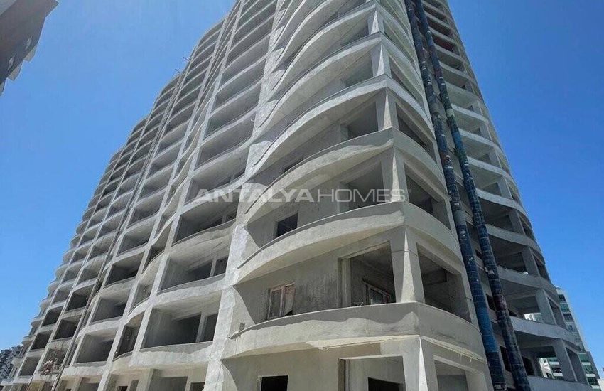 شقق مطلة على البحر في مجمع مع المرافق الاجتماعية في مرسين إردملي 22