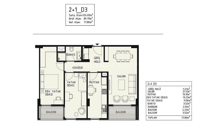 Appartements Haute Qualité Près Des Commodités À Antalya 41