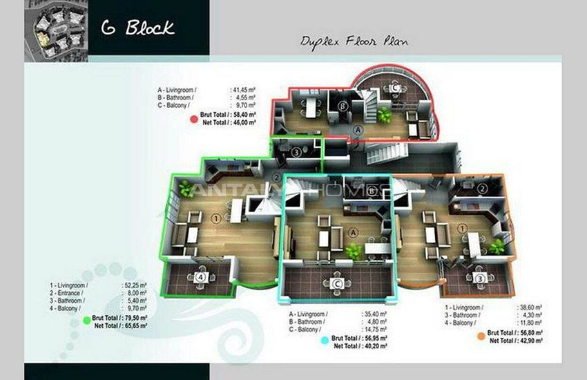 Turnkey Properties with Castle and Sea View in Alanya 32